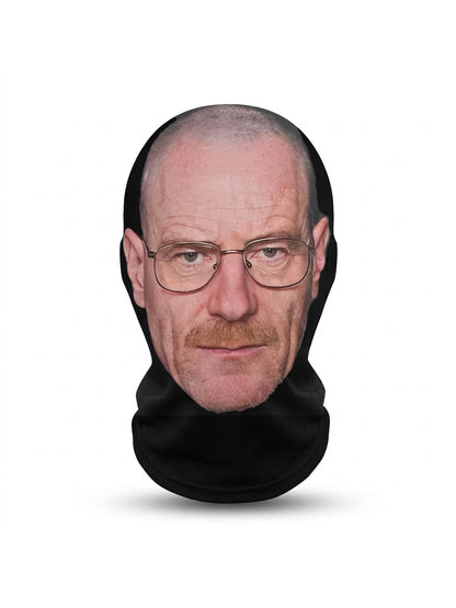 3D Printed Cosplay Mask Super Star Funny Face Masquerade Mask Mesh Transparent main product view