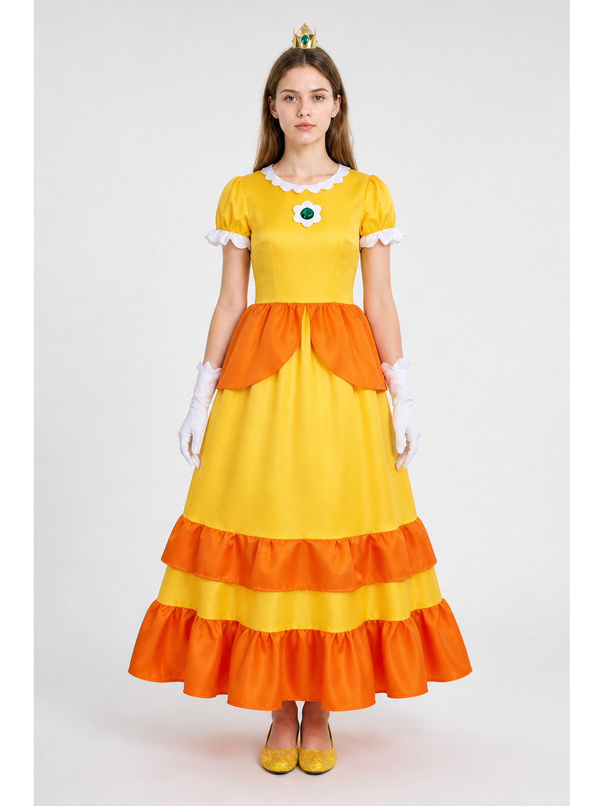Princess Costume Long Dress with Gloves main product view
