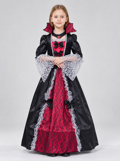 Vampire Costume with Long Dress on-model view