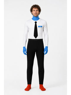 Character Carnival Jumpsuit with Glasses and Tie