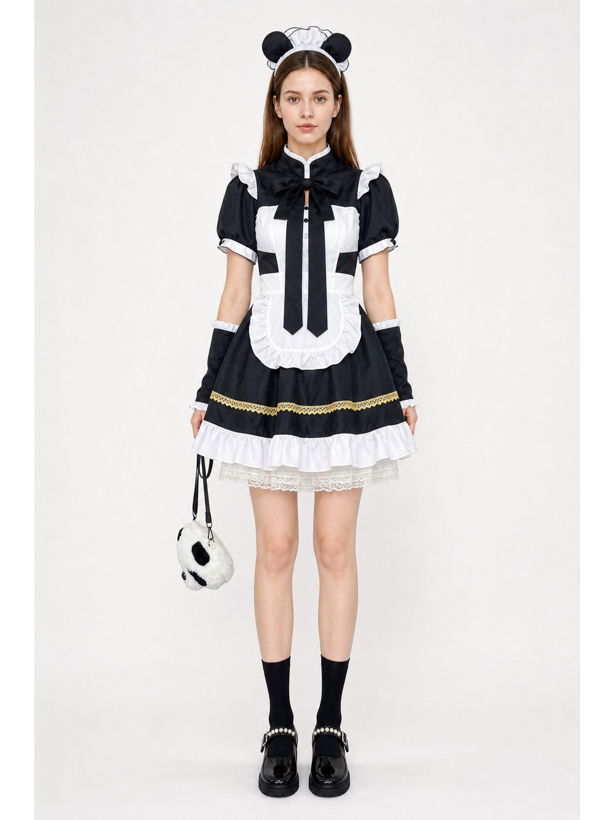 Cosplay Dress with Apron and Short Skirt main product view