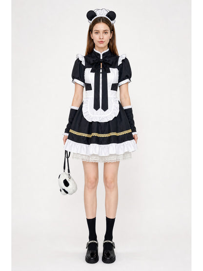 Cosplay Dress with Apron and Short Skirt main product view