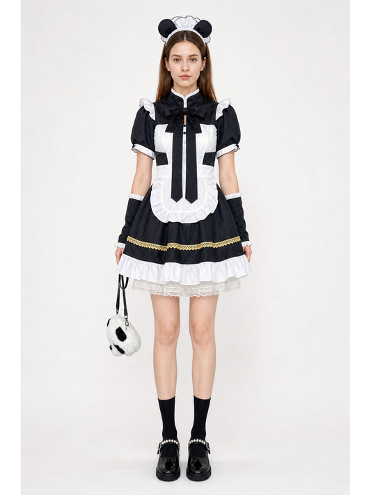 Cosplay Dress with Apron and Short Skirt main product view