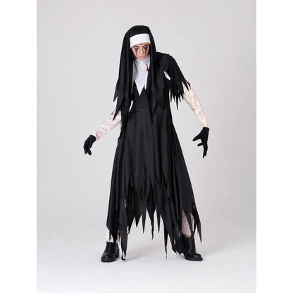 Halloween monk costume, ripped cassock