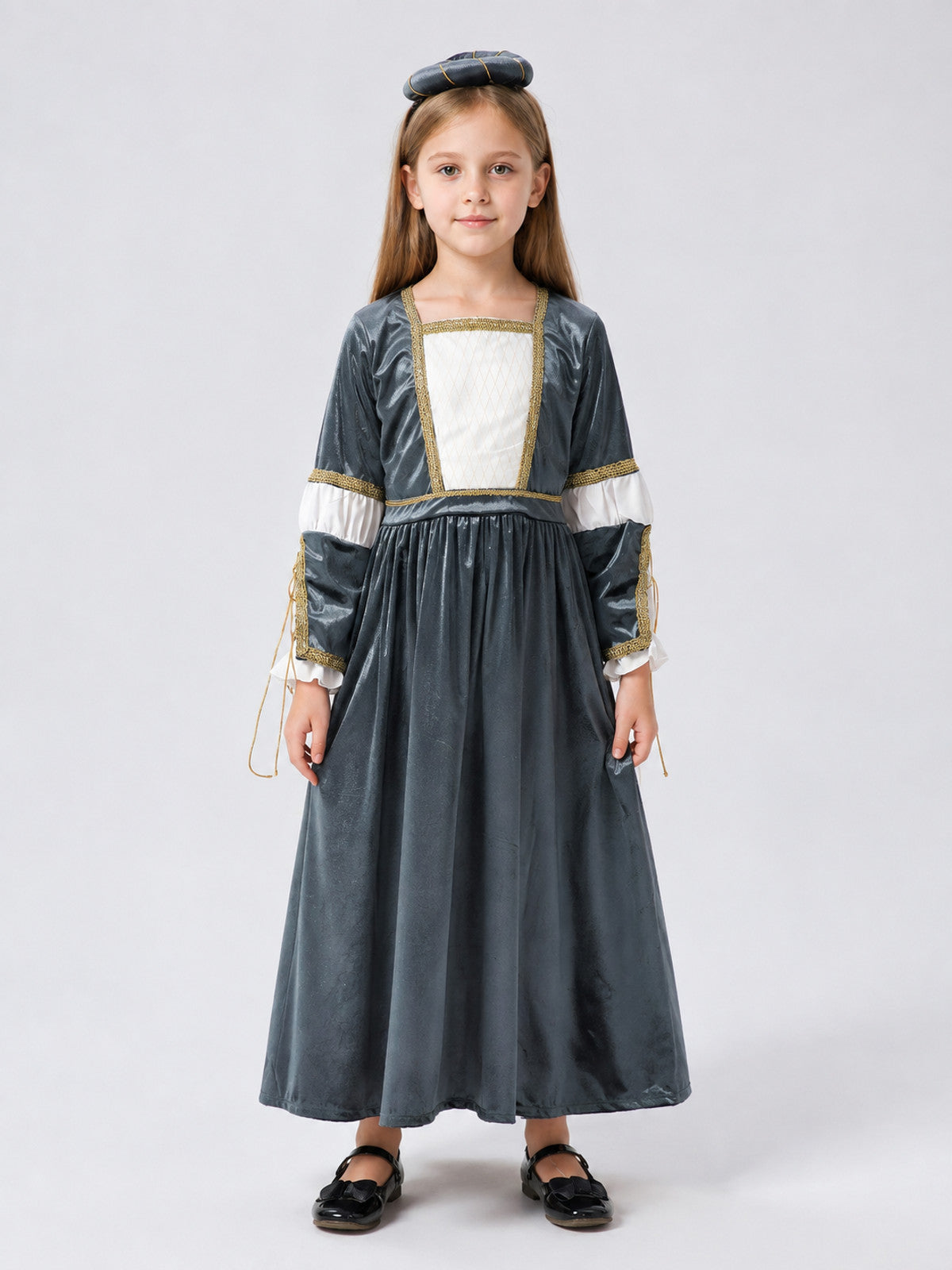 Long Medieval-Style Carnival Dress on-model view