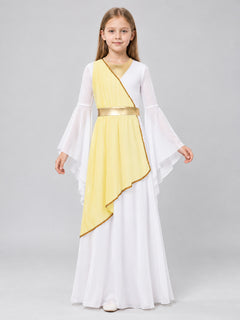 Children's Ancient Greek Style Dress with Gold Belt