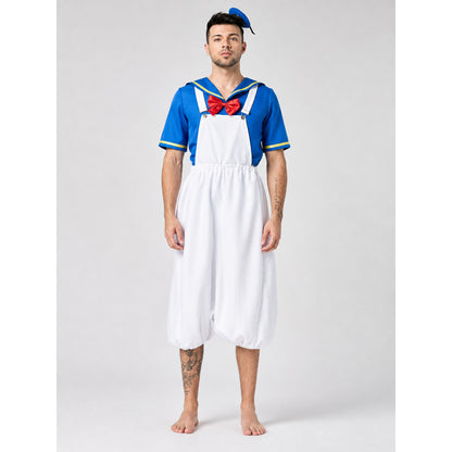 Carnival Cosplay Costume: Blue Uniform with Tie
