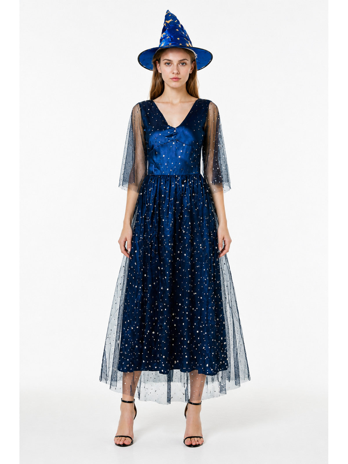 Dark Blue Halloween Costume with Hat main product view
