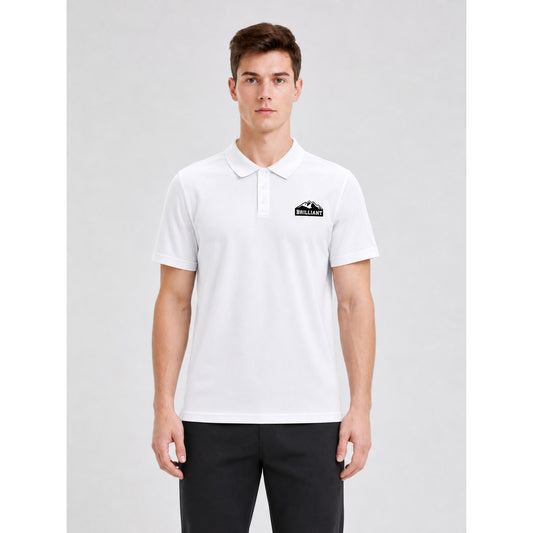 White Short-Sleeve Polo Shirt for Everyday Wear
