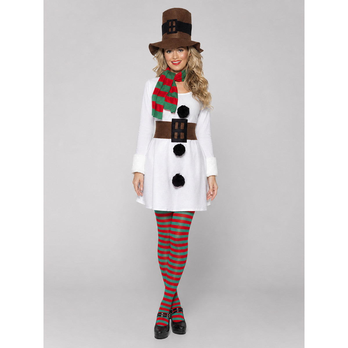 New Year's Snowman Costume, White with Hat