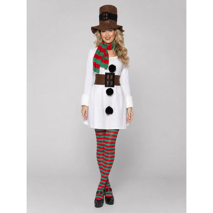 New Year's Snowman Costume, White with Hat