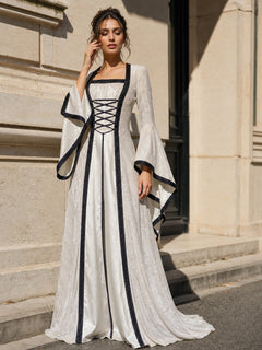 Vintage Long Dress with Corset Lacing