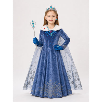 Snow Queen Costume with Cape for Cosplay main product view