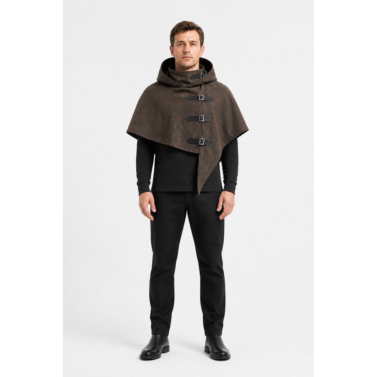 Halloween Hooded Cloak with an Asymmetrical Hem main product view
