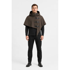Halloween Hooded Cloak with an Asymmetrical Hem