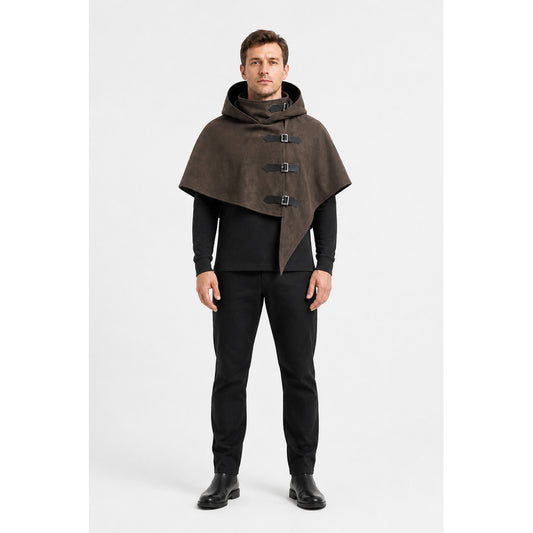 Halloween Hooded Cloak with an Asymmetrical Hem main product view