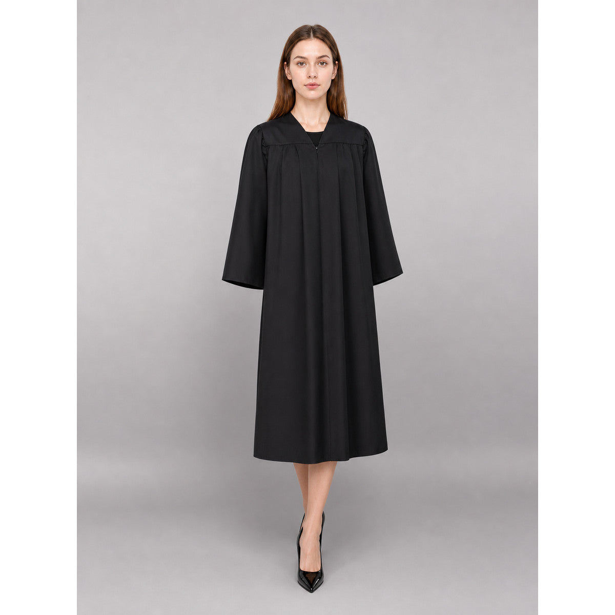 Long Black Hooded Carnival Cloak