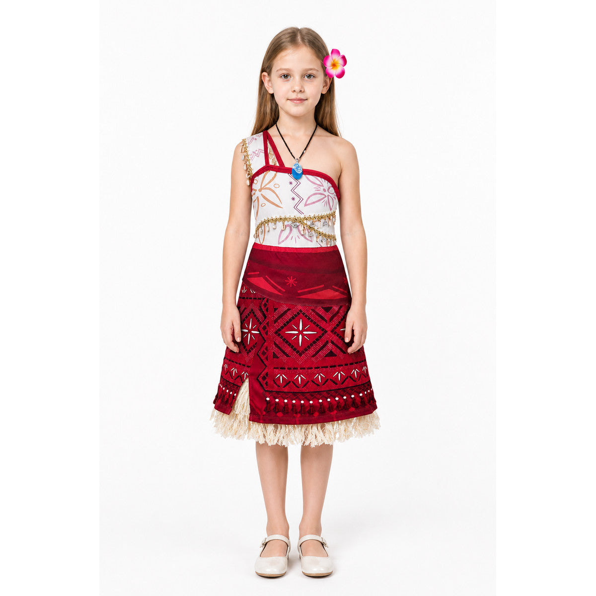 Kids' Ethnic-Style Halloween Dress with Fringe main product view
