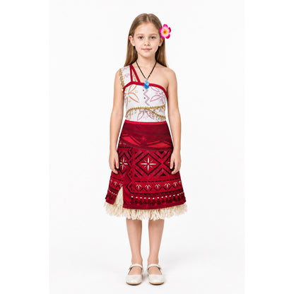 Kids' Ethnic-Style Halloween Dress with Fringe main product view