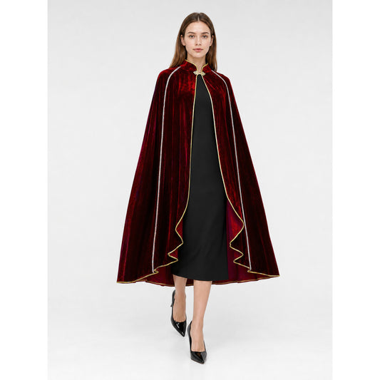 Burgundy Medieval Carnival Cloak