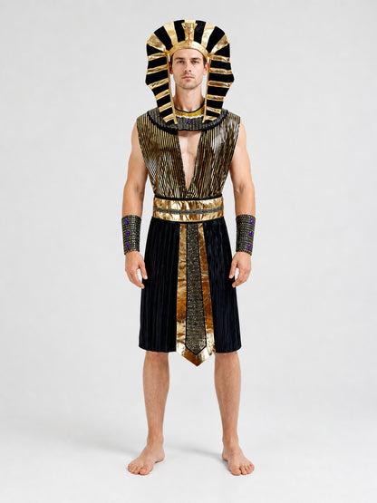Pharaoh Costume for Cosplay, Headdress and Accessories