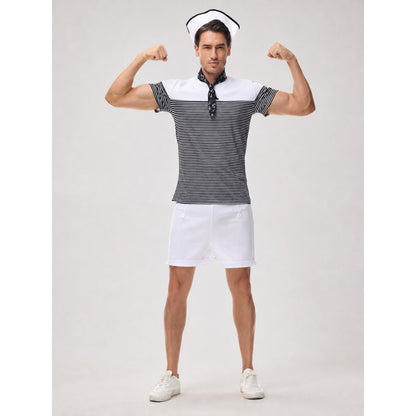 Striped Nautical Stage Costume with Shorts