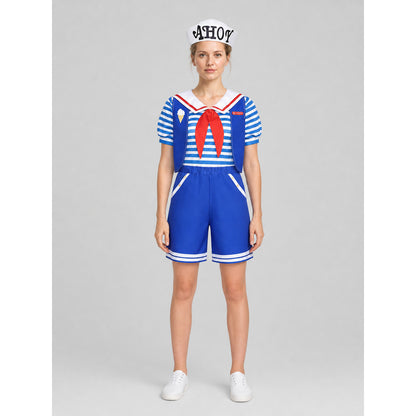 Stranger Things Cosplay Costume, Nautical Style on-model view