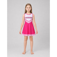 Cheerleading Costume with Pom-Poms, Socks, and Dress