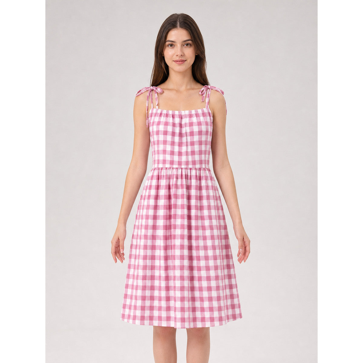 Barbie-Style Costume: Plaid Dress and Hat