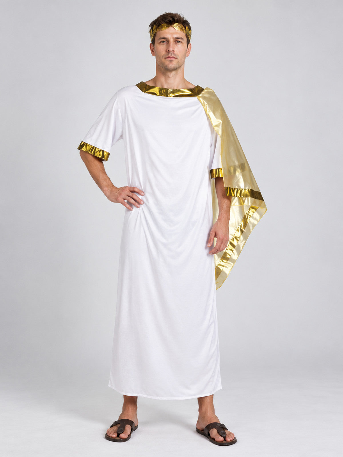 Ancient Greek Carnival Costume with Gold Cape