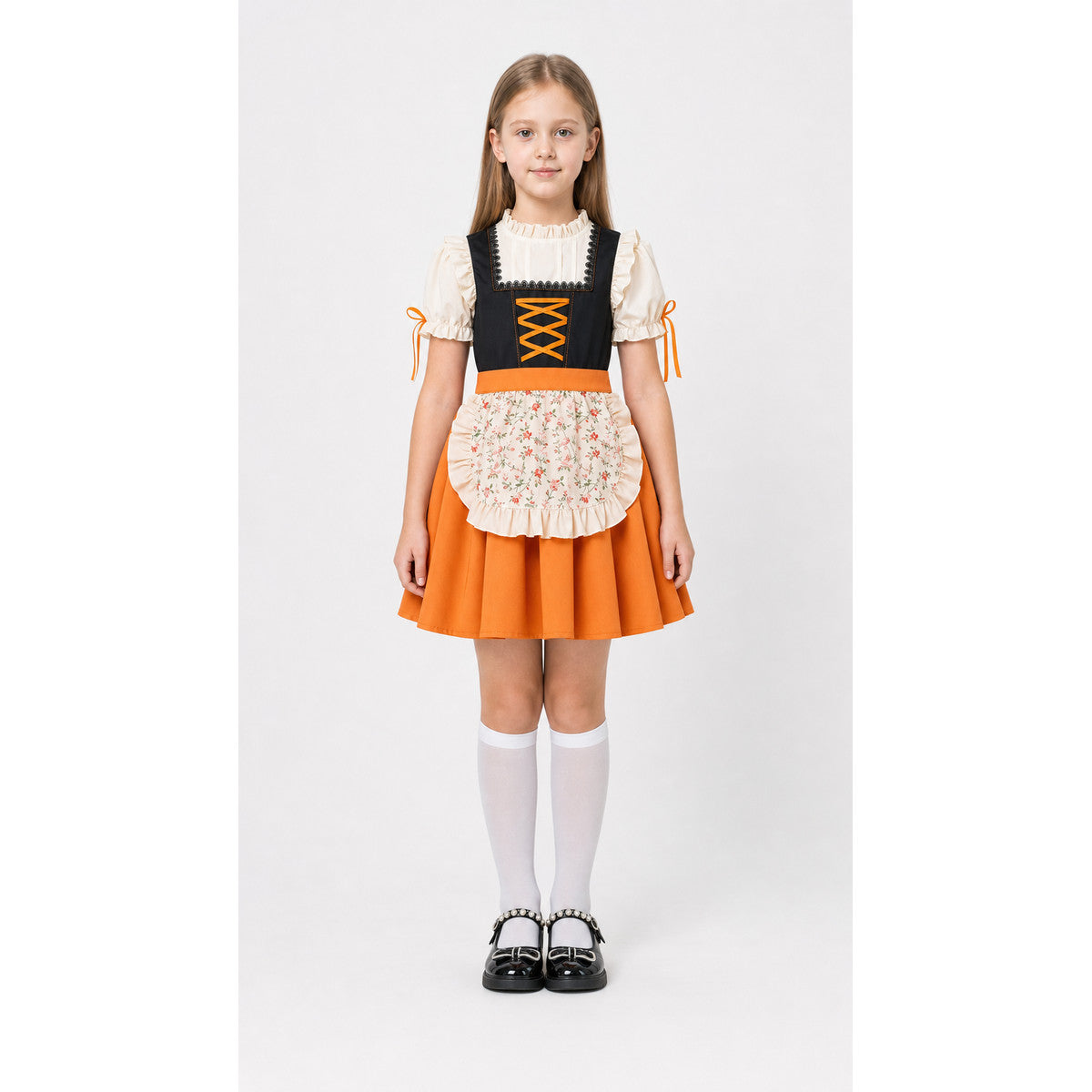Dirndl Dress Set with Apron and Headscarf