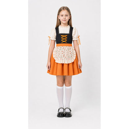 Dirndl Dress Set with Apron and Headscarf