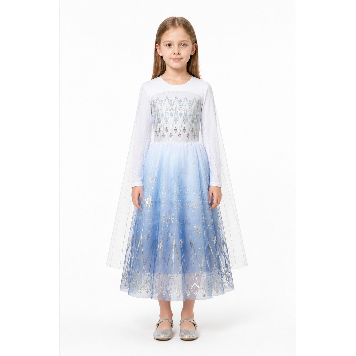Girls' Party Dress with Sequins and Snowflakes main product view