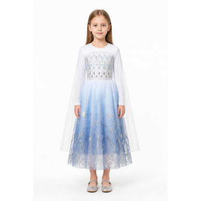 Girls' Party Dress with Sequins and Snowflakes main product view