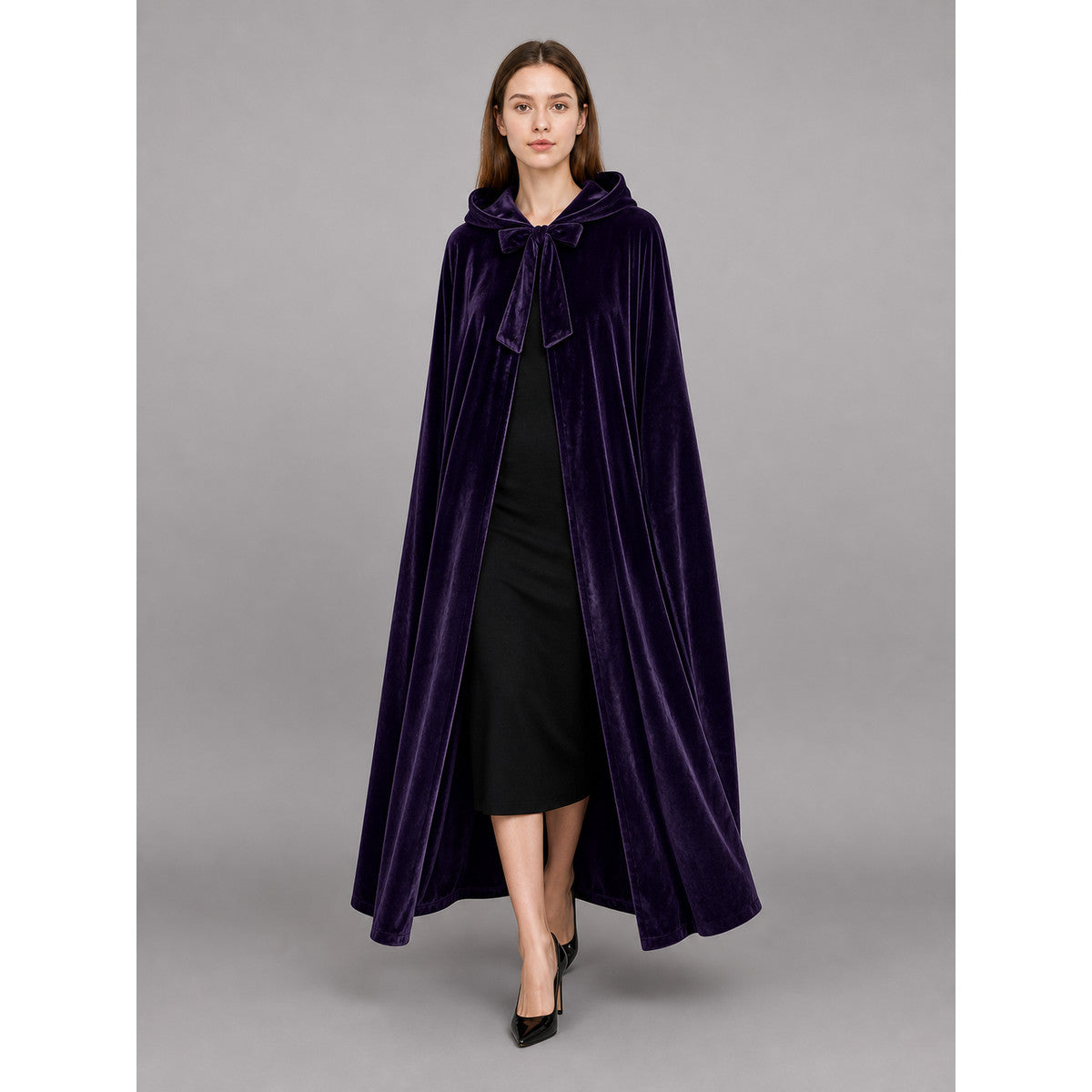 Purple Hooded Costume Cloak for Cosplay