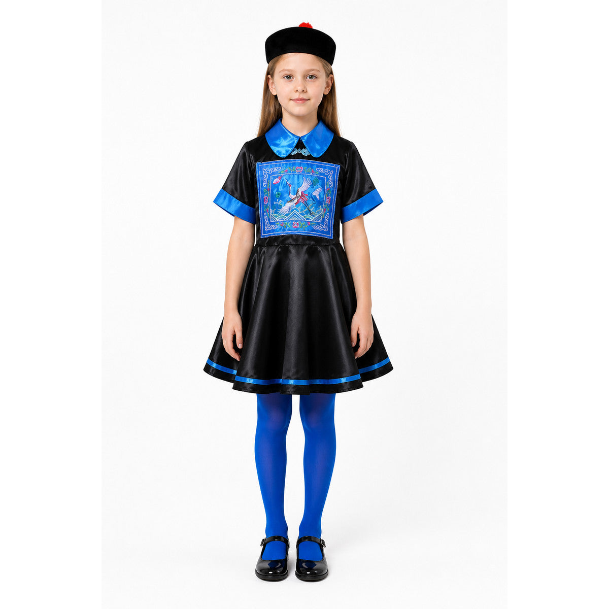 Zombie Costume: Dress with Blue Trim for Halloween main product view