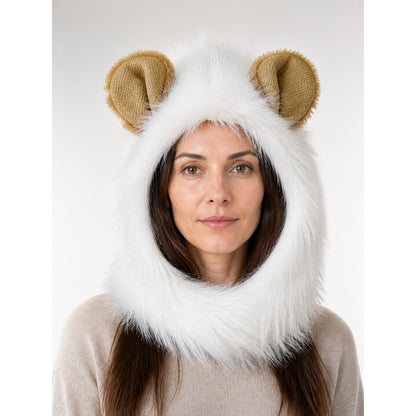 White Lion Mane Carnival Headpiece for Halloween main product view