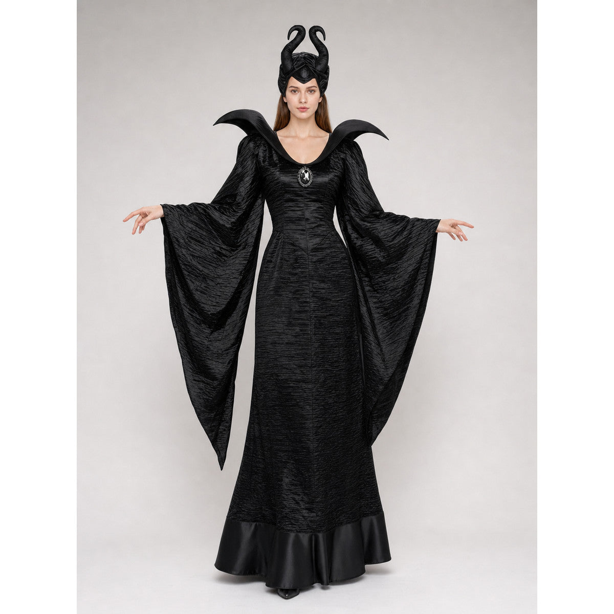 Witch Costume with Skirt and Wide Sleeves