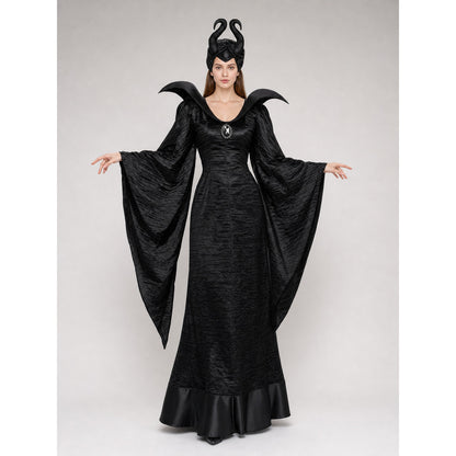 Witch Costume with Skirt and Wide Sleeves