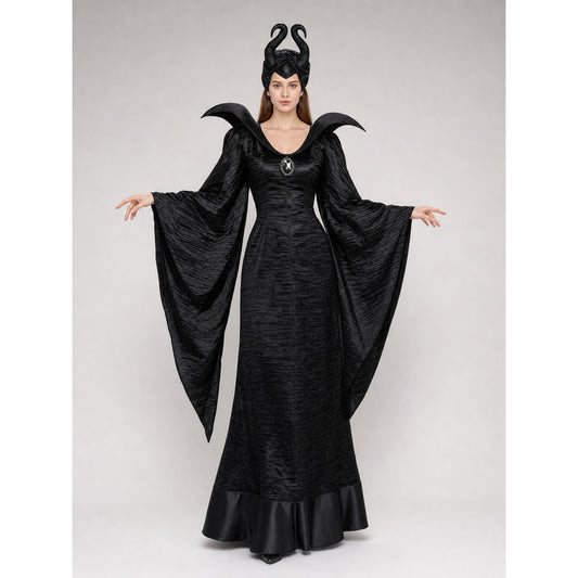 Witch Costume with Skirt and Wide Sleeves