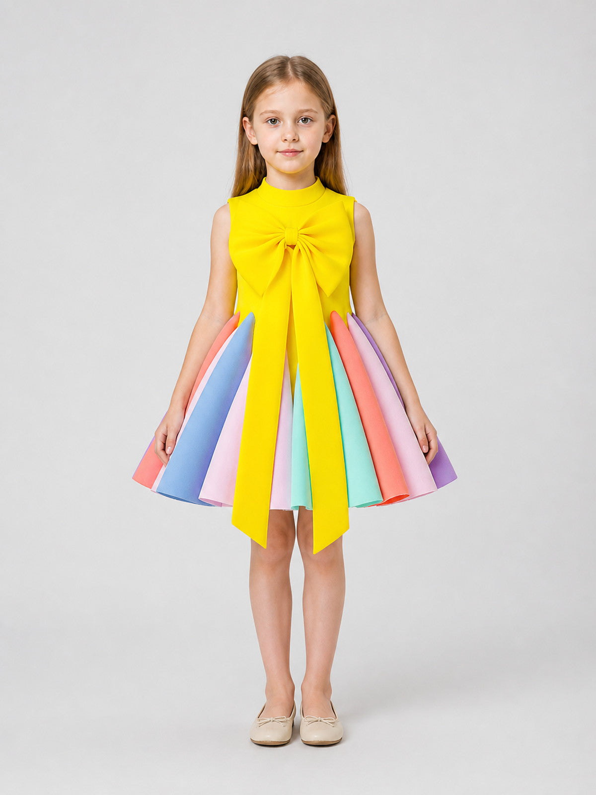 A-Line Princess Dress with Bow AL6110 for Fashion Shows