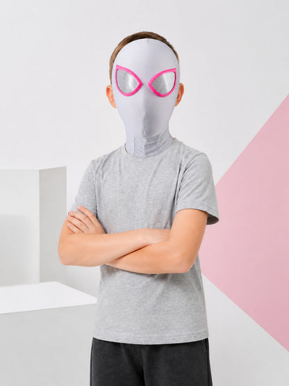 White Carnival Mask with Gray Eyes for Halloween