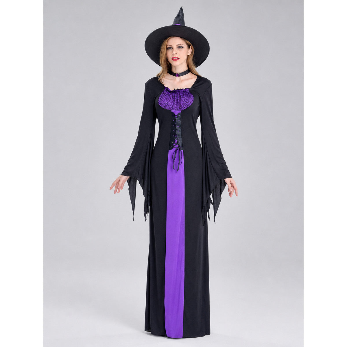 Witch Costume: Dress and Hat front view