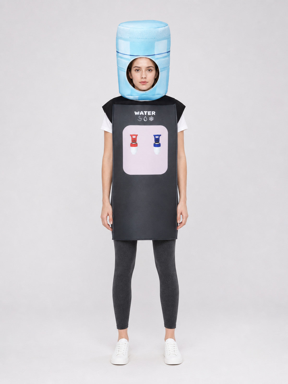 Water Dispenser Costume with Headpiece on-model view