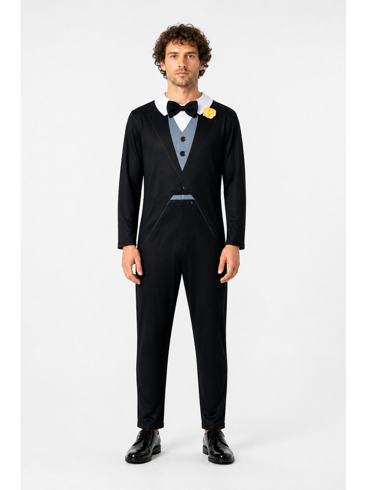 Jumpsuit with White Collar and Bow Tie main product view