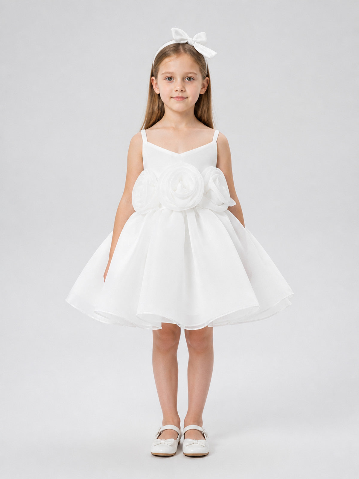 Festive Princess Dress with Full Skirt on-model view