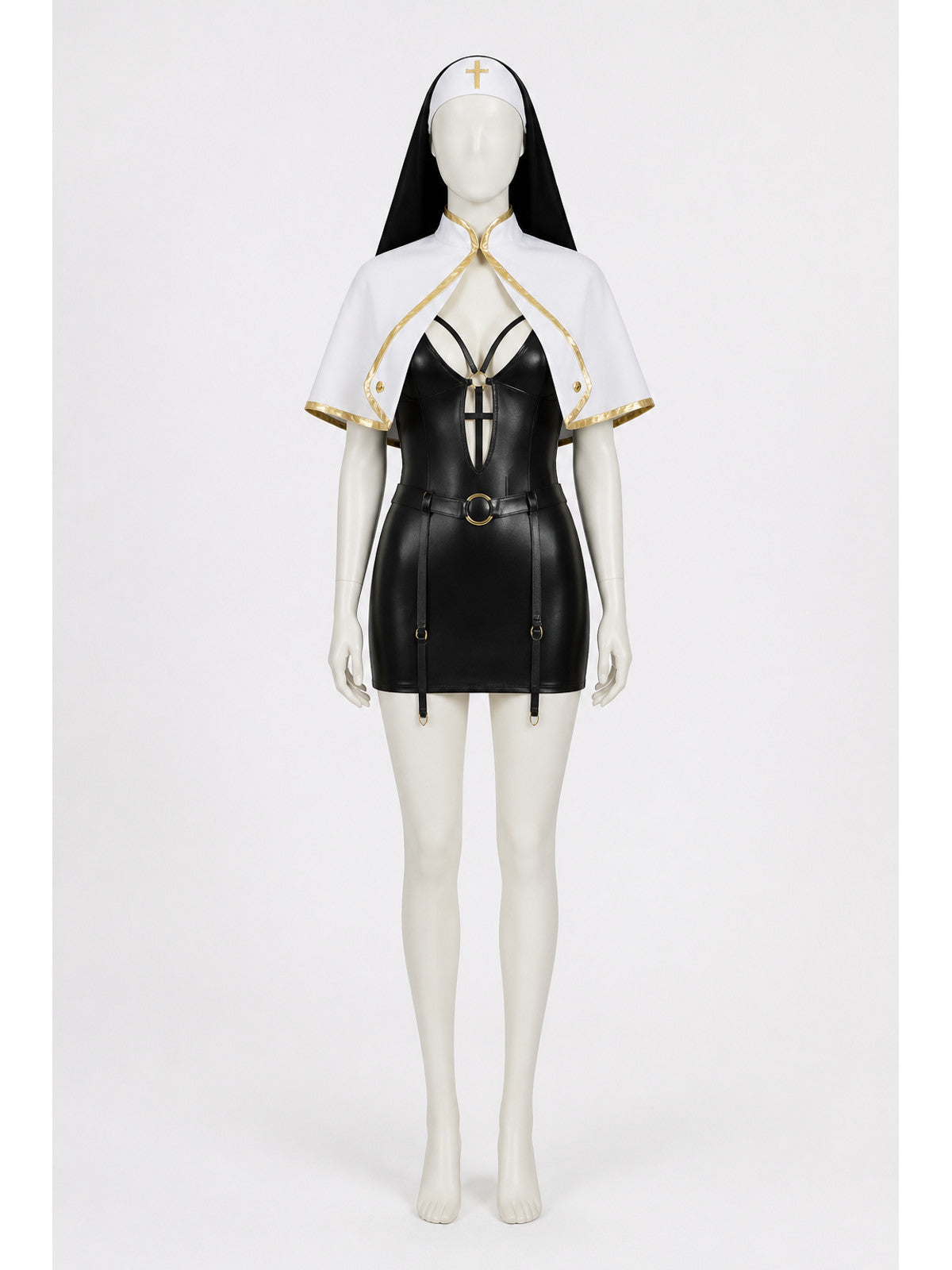 Halloween Cosplay Costume with Cross and Cape main product view