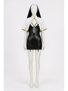 Halloween Cosplay Costume with Cross and Cape