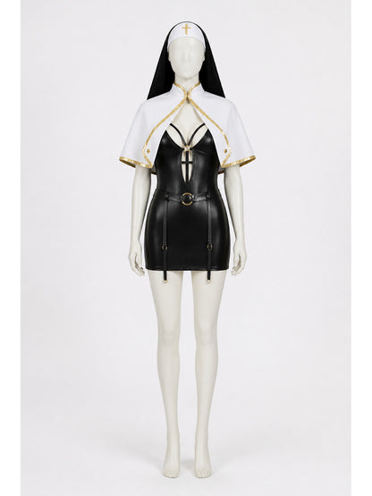 Halloween Cosplay Costume with Cross and Cape main product view