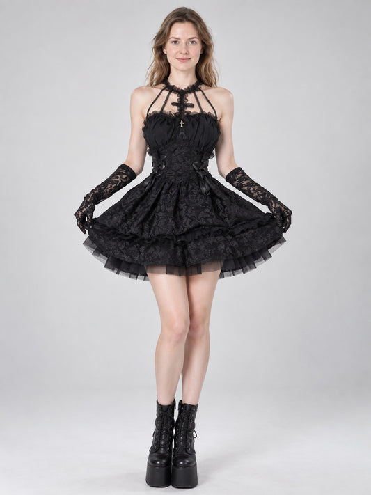 Gothic Witch Costume, Black Dress